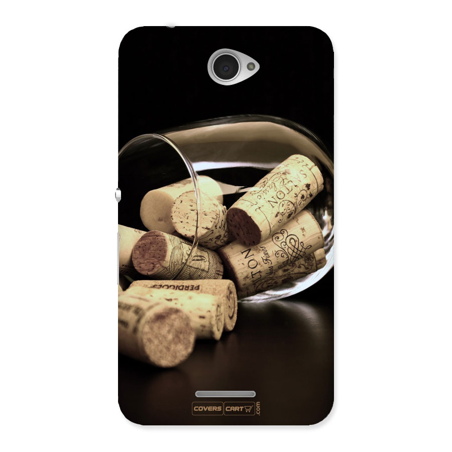Glass Cork Back Case for Xperia E4