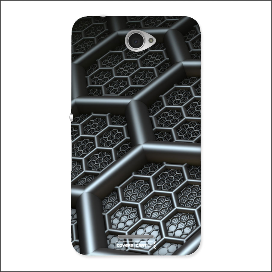 Hexa Black Abstract Back Case for Xperia T3