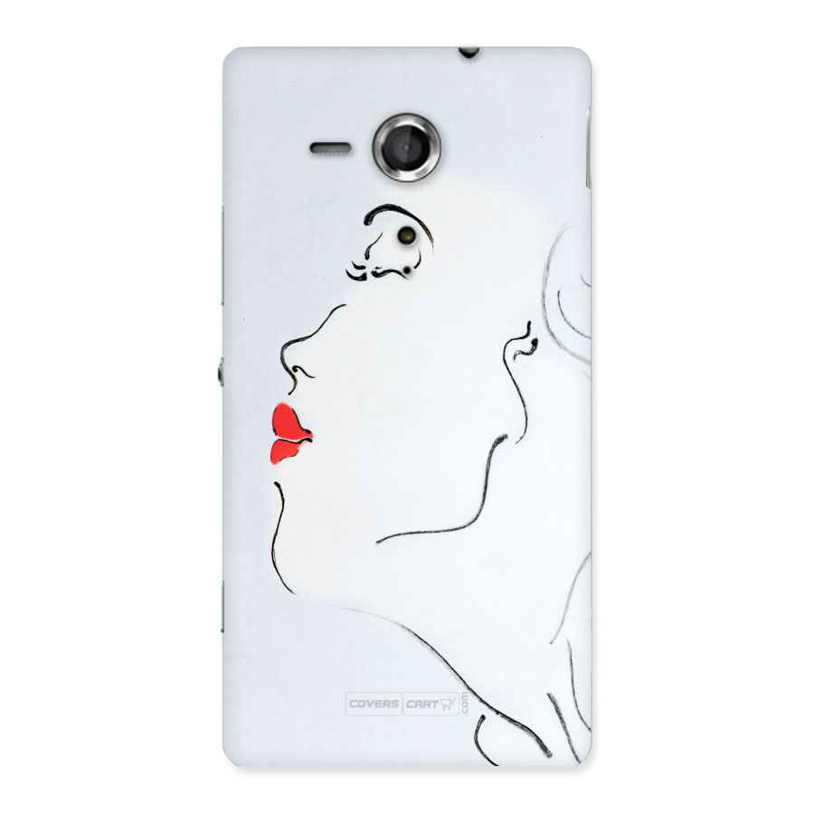 Girl in Red Lipstick Back Case for Xperia Sp