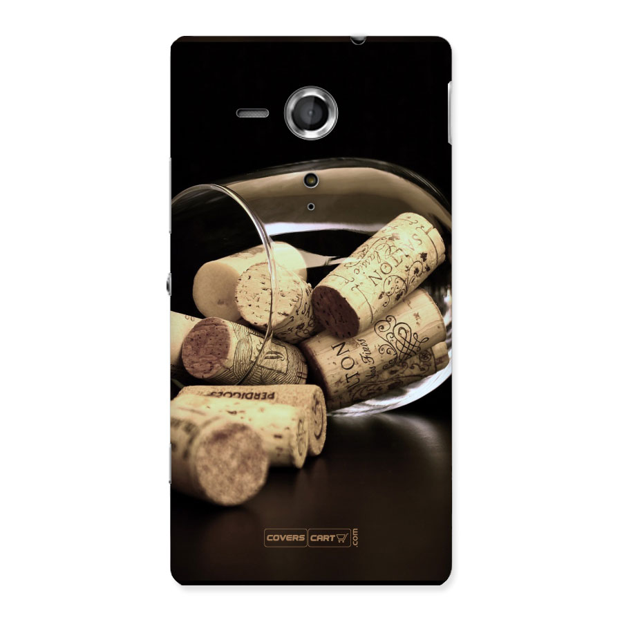 Glass Cork Back Case for Xperia Sp