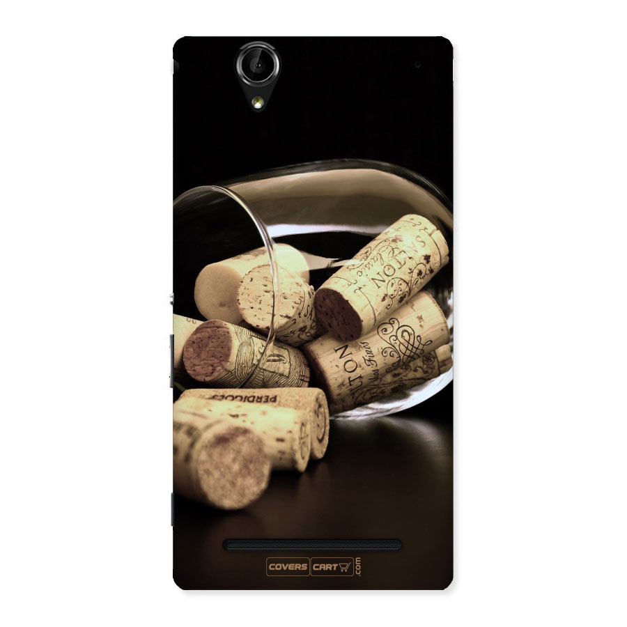Glass Cork Back Case for Xperia T2