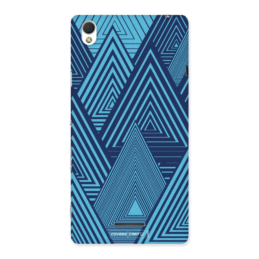 Geometric Blue Print Back Case for Xperia T3