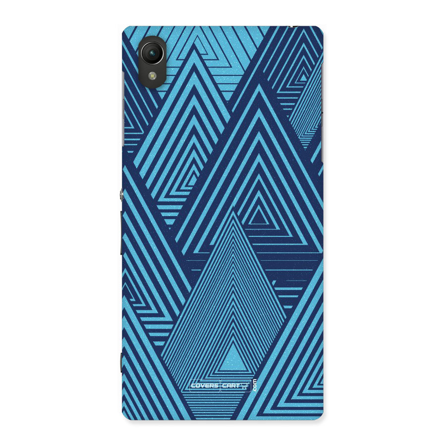 Geometric Blue Print Back Case for Xperia Z1