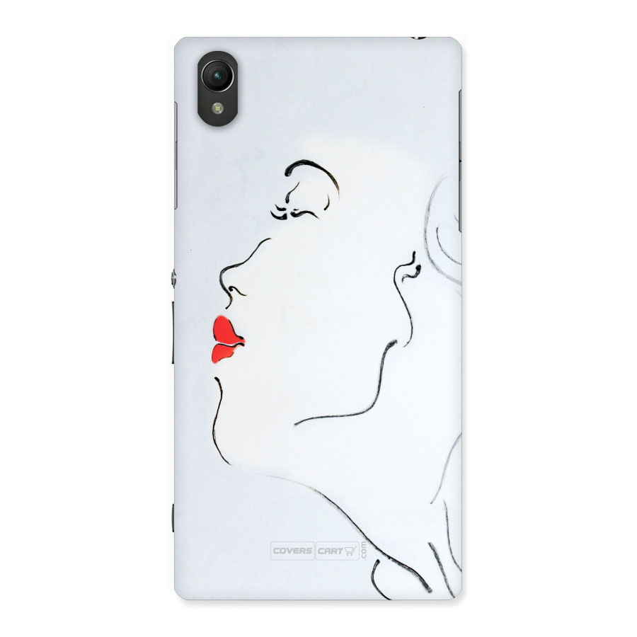 Girl in Red Lipstick Back Case for Xperia Z1