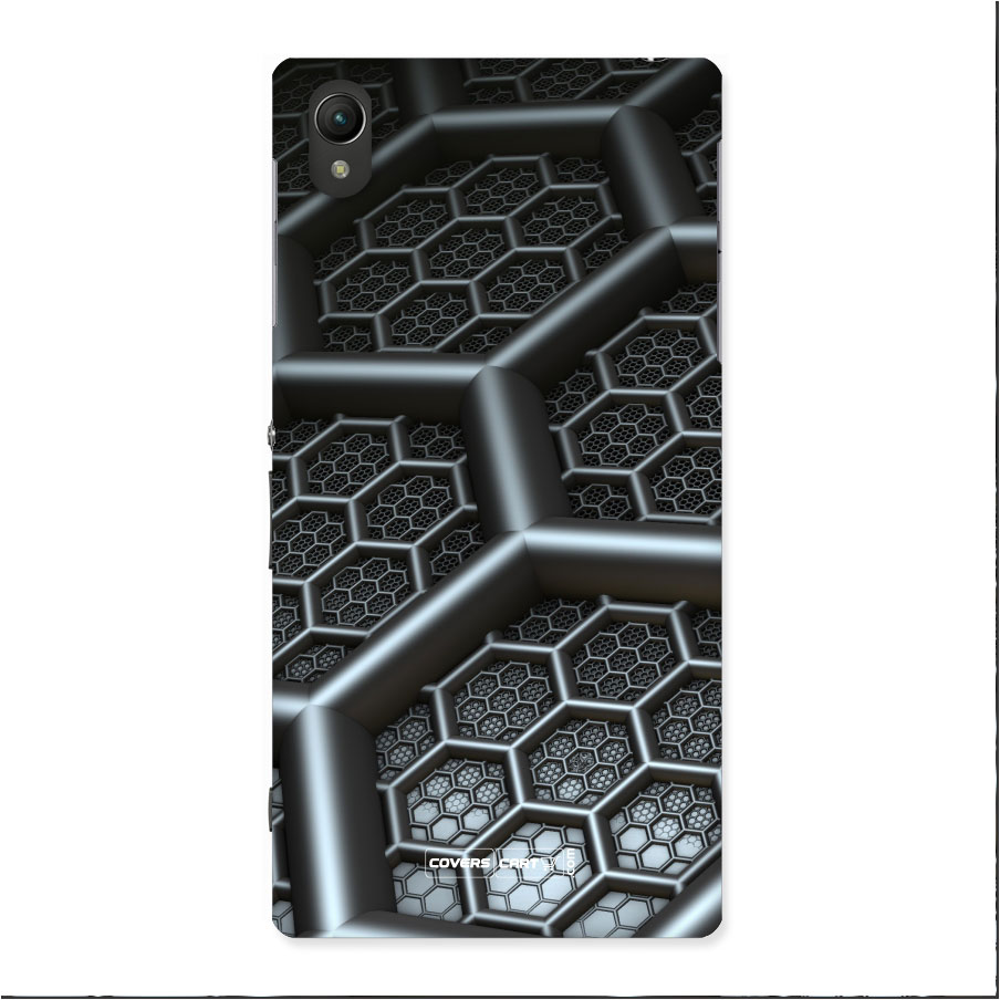 Hexa Black Abstract Back Case for Xperia Z1