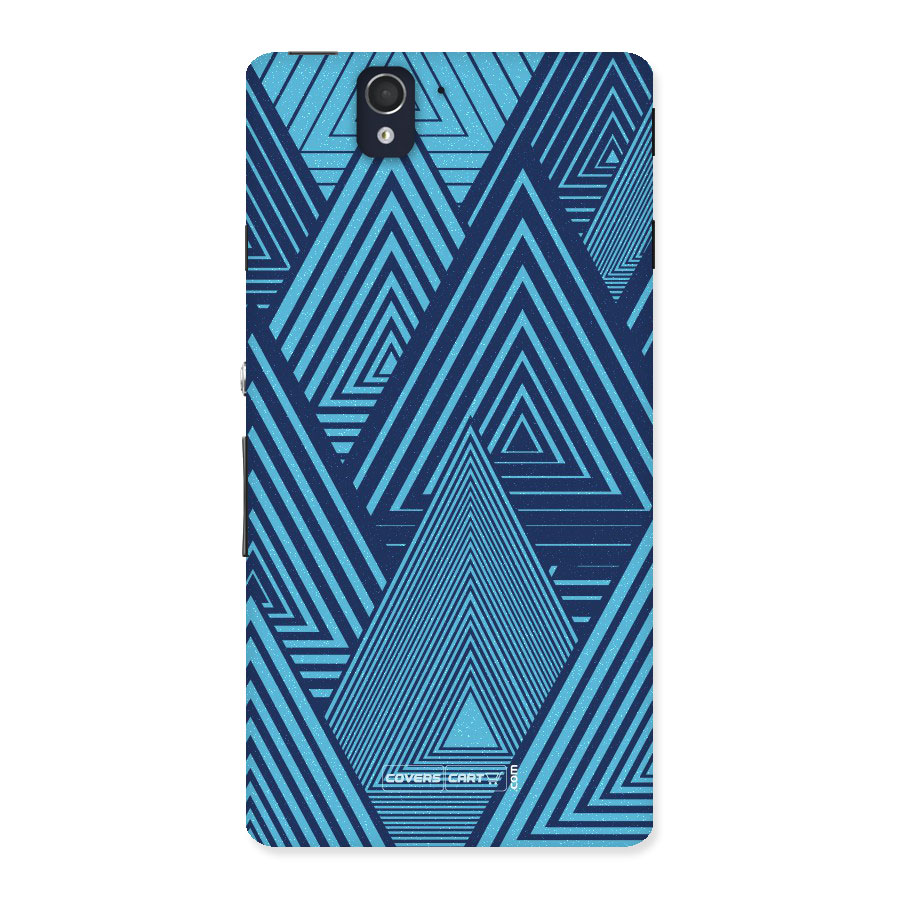 Geometric Blue Print Back Case for Xperia Z