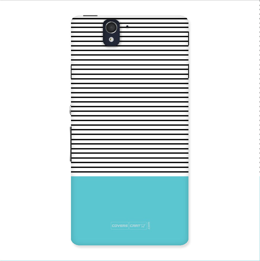 Deep Sky Blue Stripes Back Case for Xperia Z