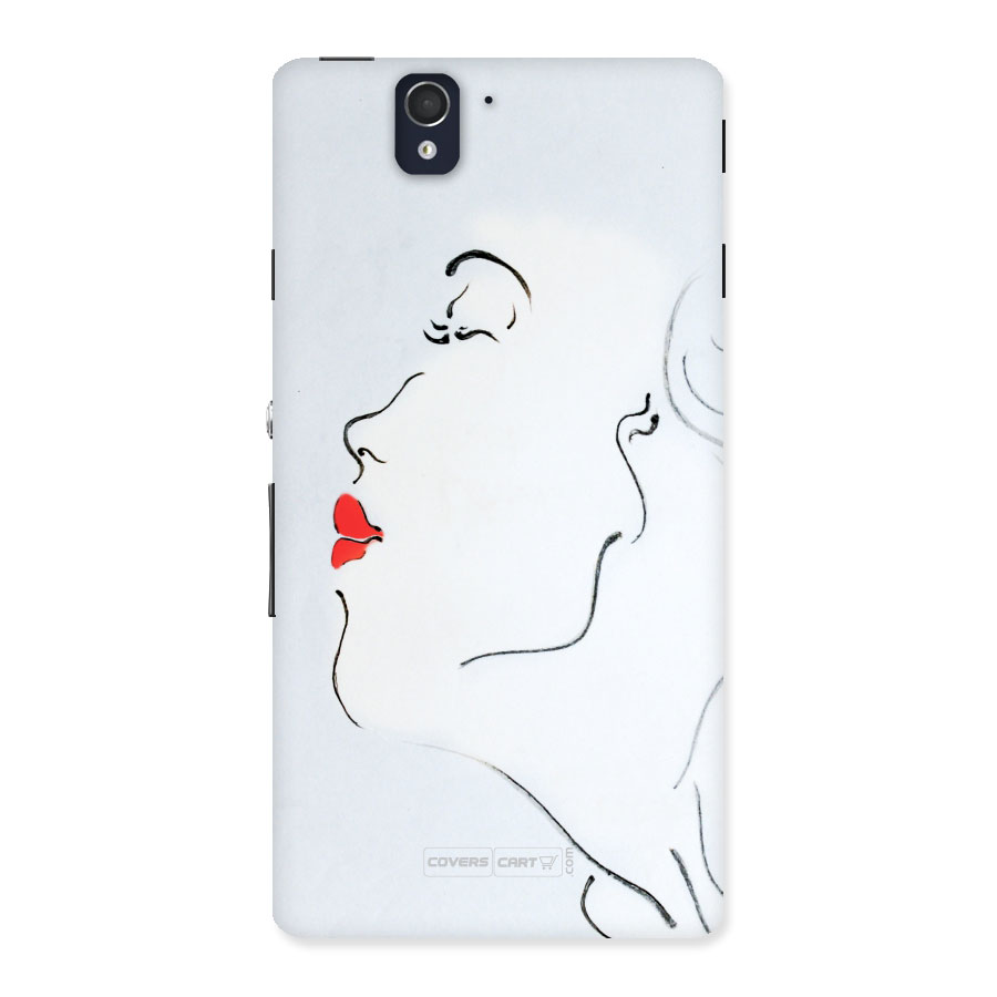 Girl in Red Lipstick Back Case for Xperia Z
