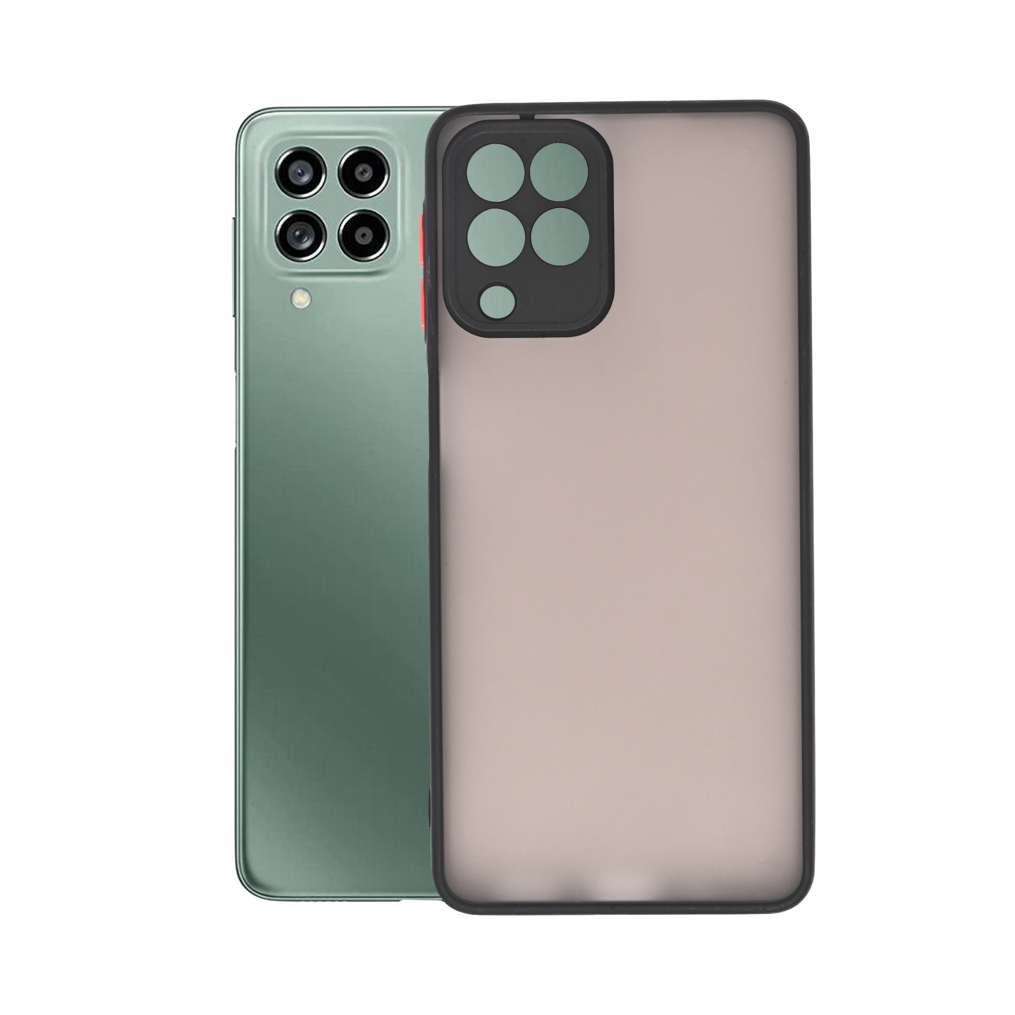 Dark Frosted Translucent Matte (with Raised Camera Protection) Classic Back Case for Galaxy M53 5G
