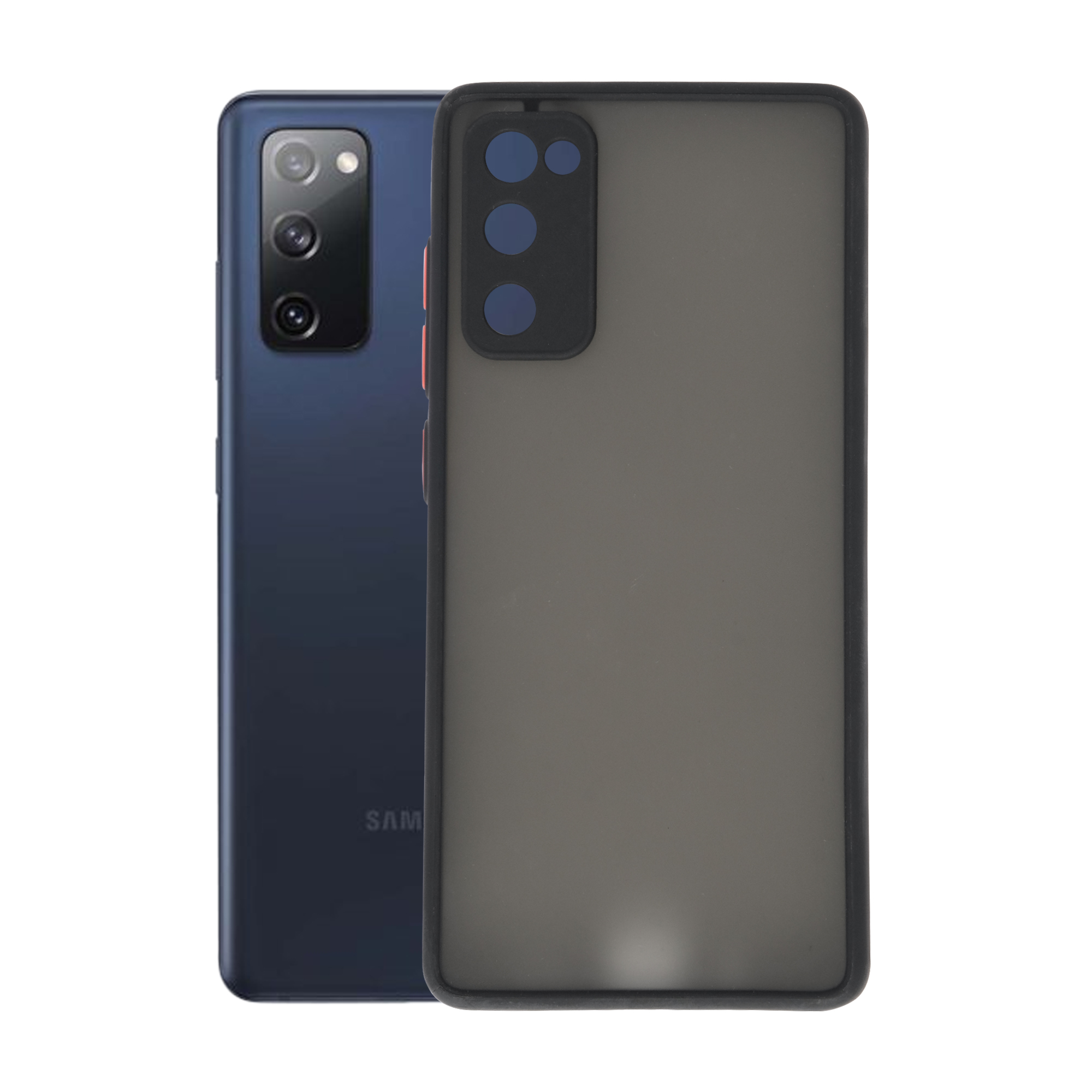 Dark Frosted Translucent Matte (with Raised Camera Protection) Classic Back Case for Galaxy S20 FE