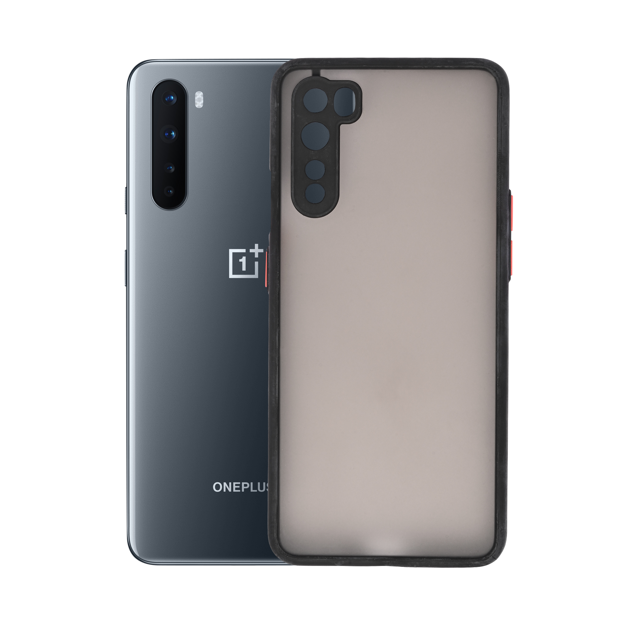 Dark Frosted Translucent Matte (with Raised Camera Protection) Classic Back Case for OnePlus Nord