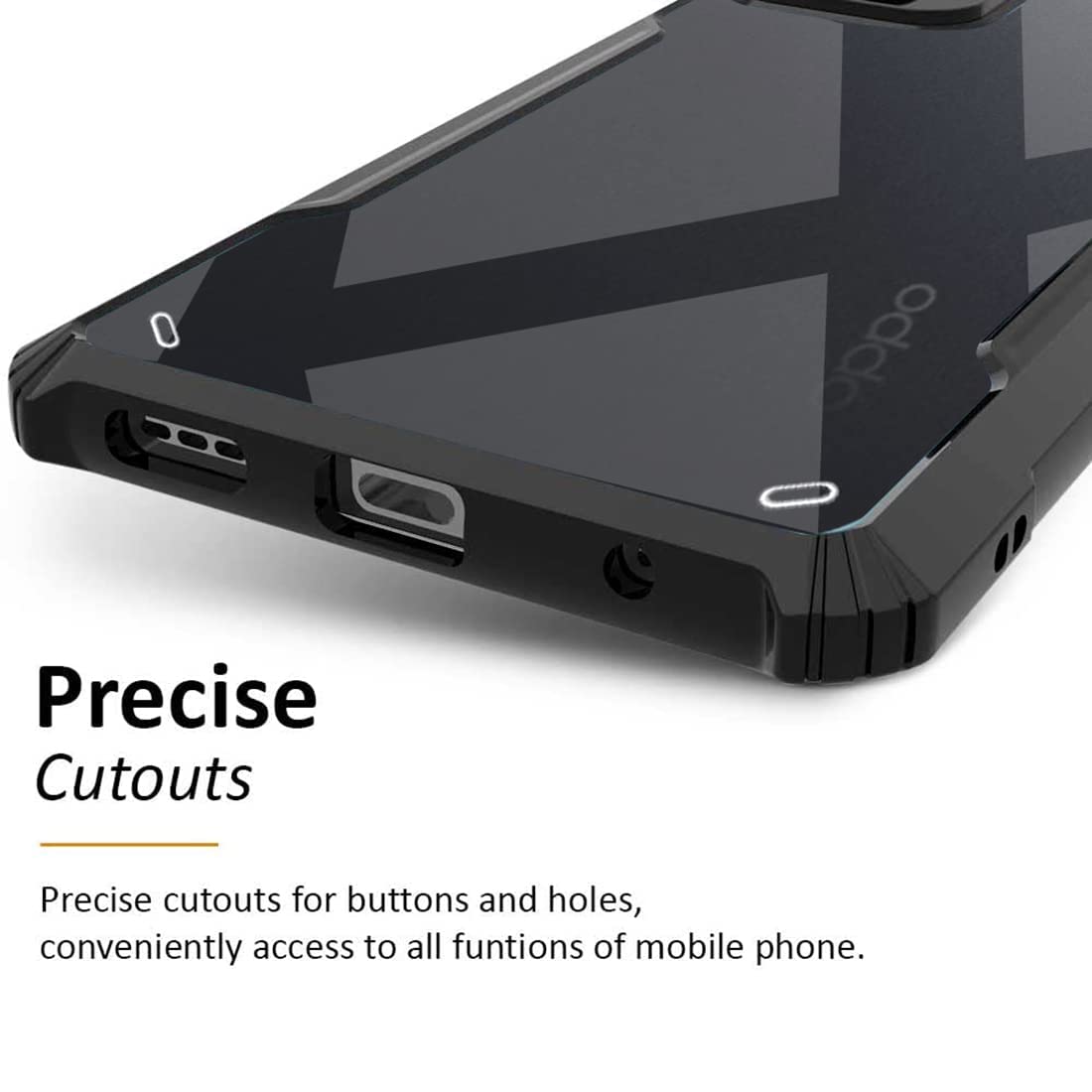 ShockProof Transparent Ultra Hybrid Clear Classic Back Case for Oppo A77