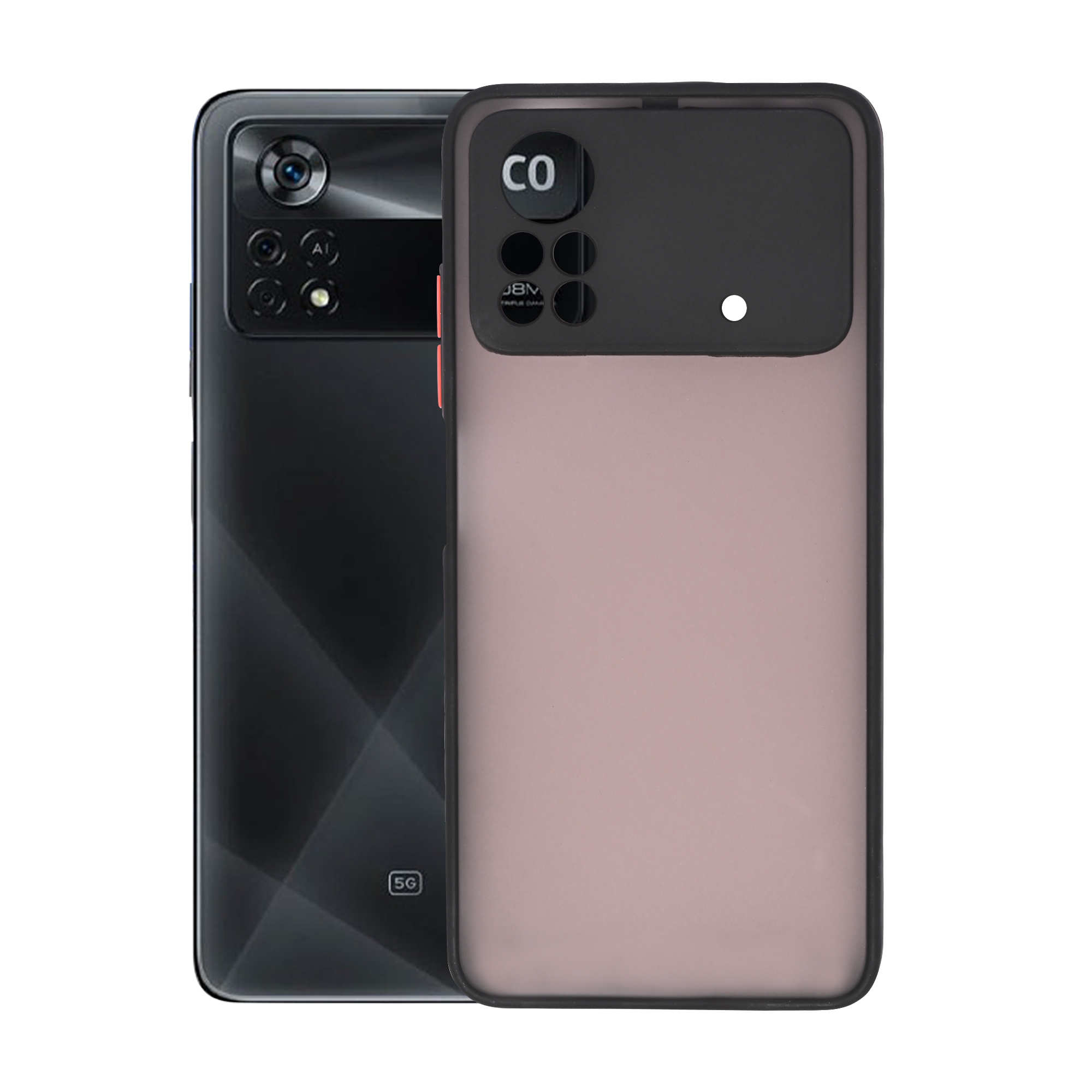 Dark Frosted Translucent Matte (with Raised Camera Protection) Classic Back Case for Poco X4 Pro 5G