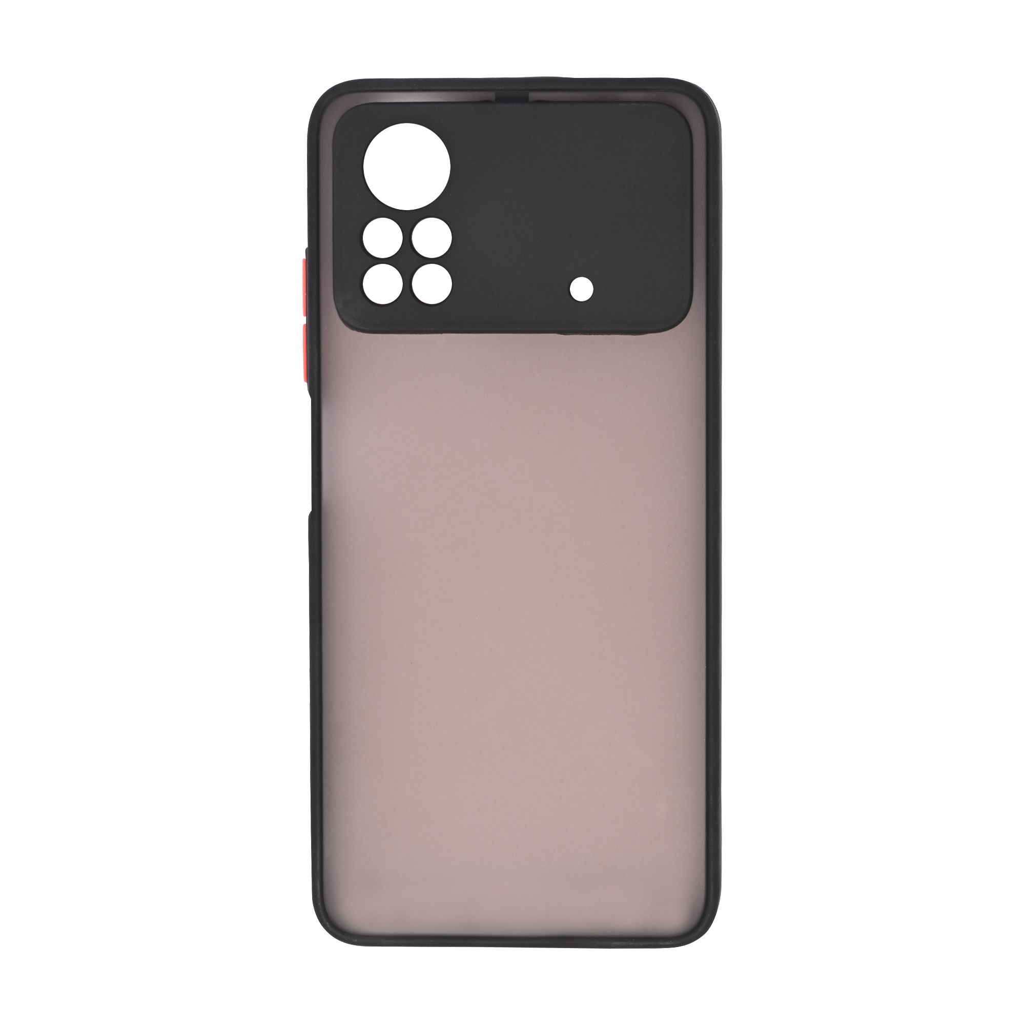 Dark Frosted Translucent Matte (with Raised Camera Protection) Classic Back Case for Poco X4 Pro 5G
