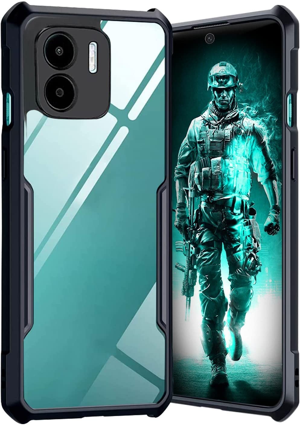 ShockProof Transparent Ultra Hybrid Clear Classic Back Case for Realme A1 4G