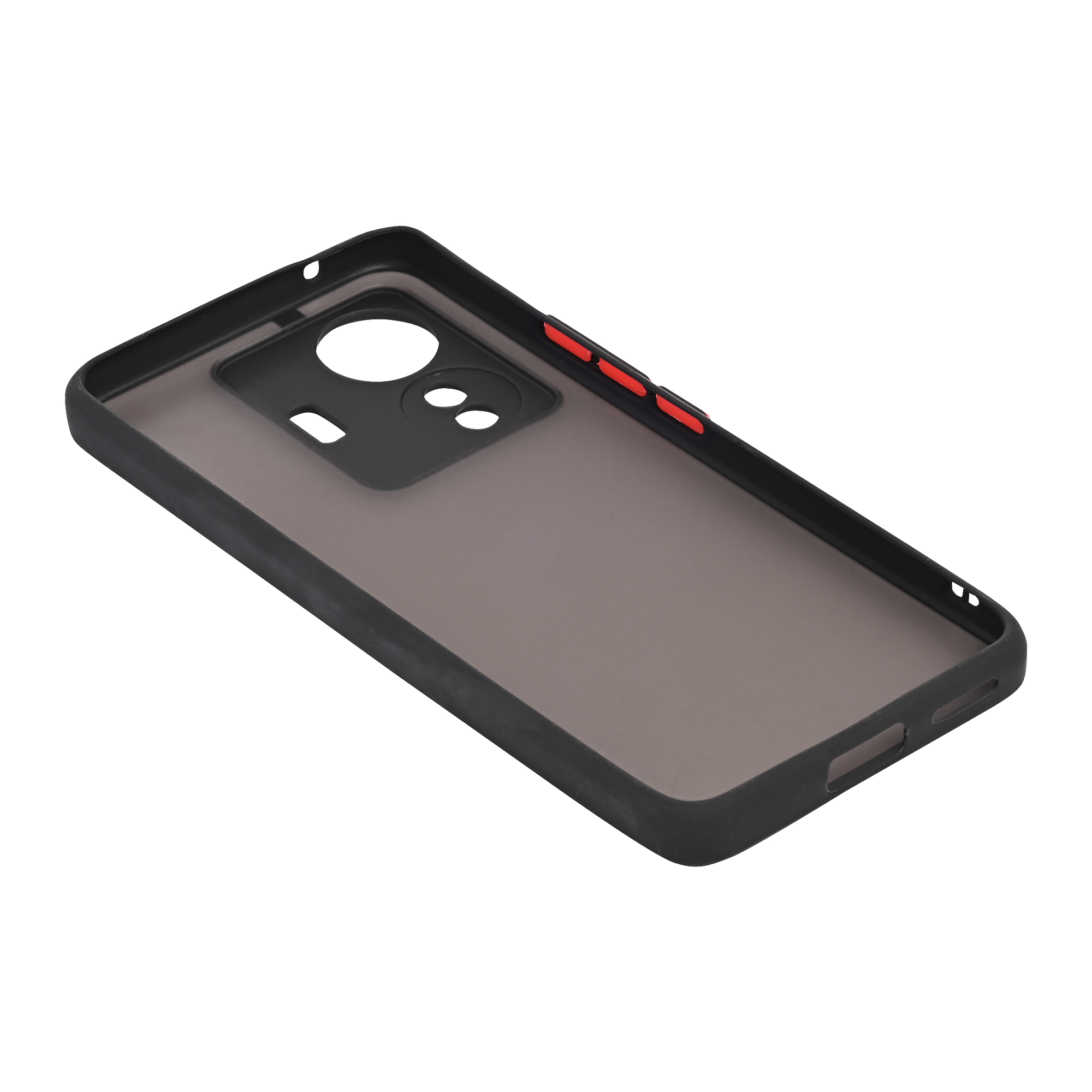Dark Frosted Translucent Matte (with Raised Camera Protection) Classic Back Case for Vivo T1 Pro