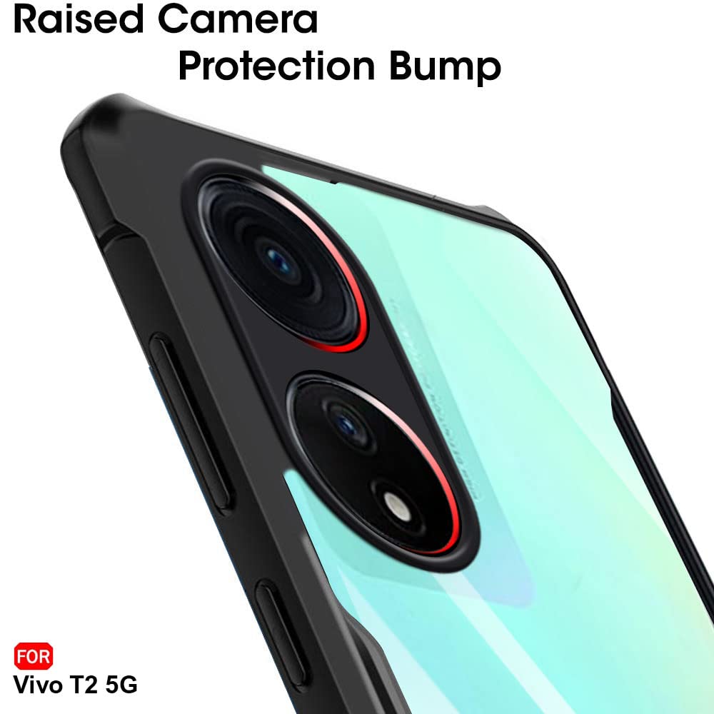 ShockProof Transparent Ultra Hybrid Clear Classic Back Case for Vivo T2