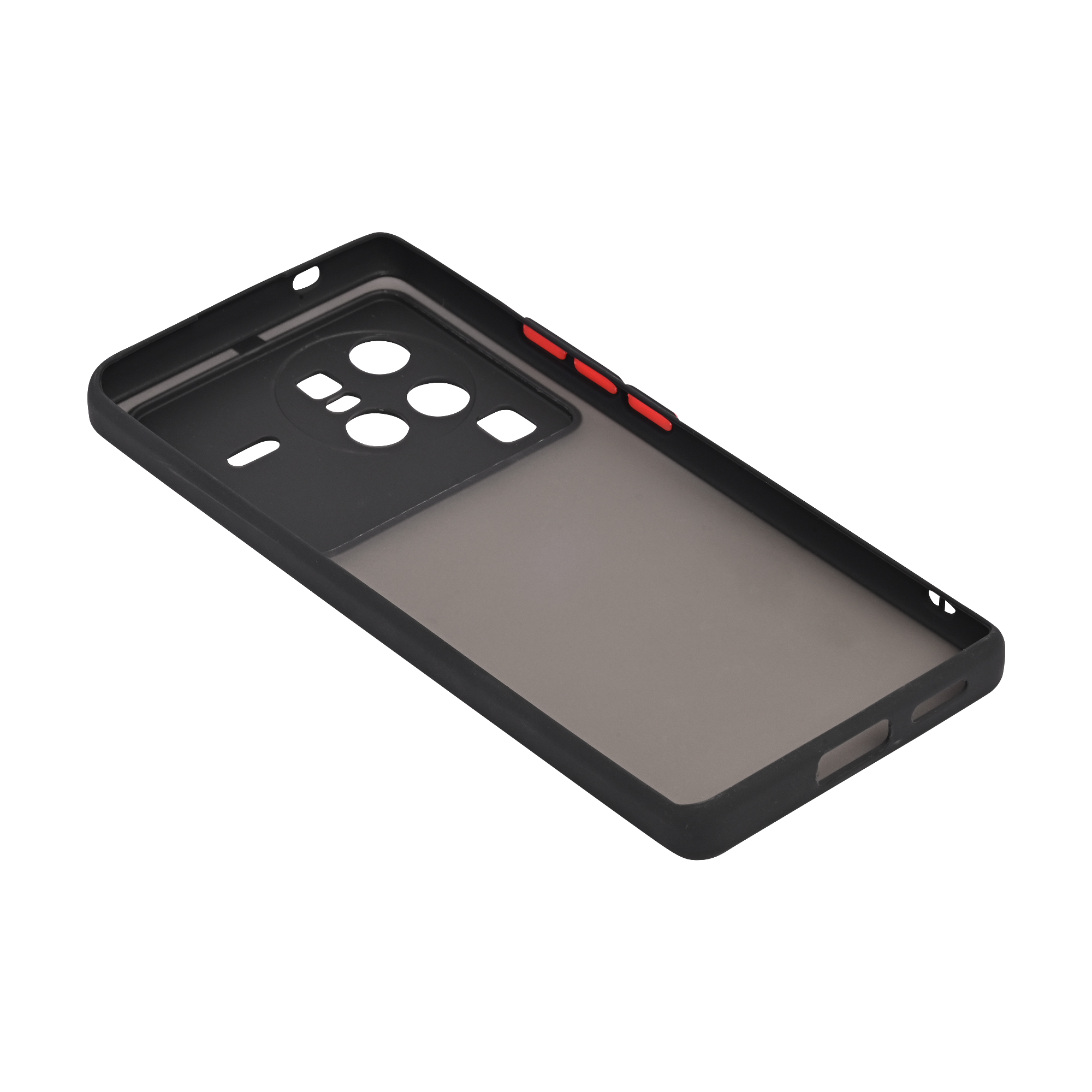 Dark Frosted Translucent Matte (with Raised Camera Protection) Classic Back Case for Vivo X80 Pro