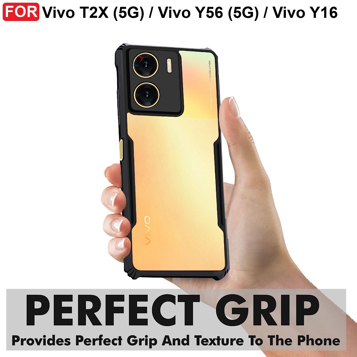 ShockProof Transparent Ultra Hybrid Clear Classic Back Case for Vivo Y16
