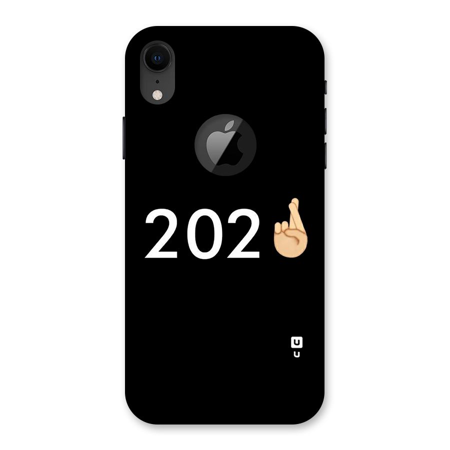 2021 Fingers Crossed Back Case for iPhone XR Logo Cut