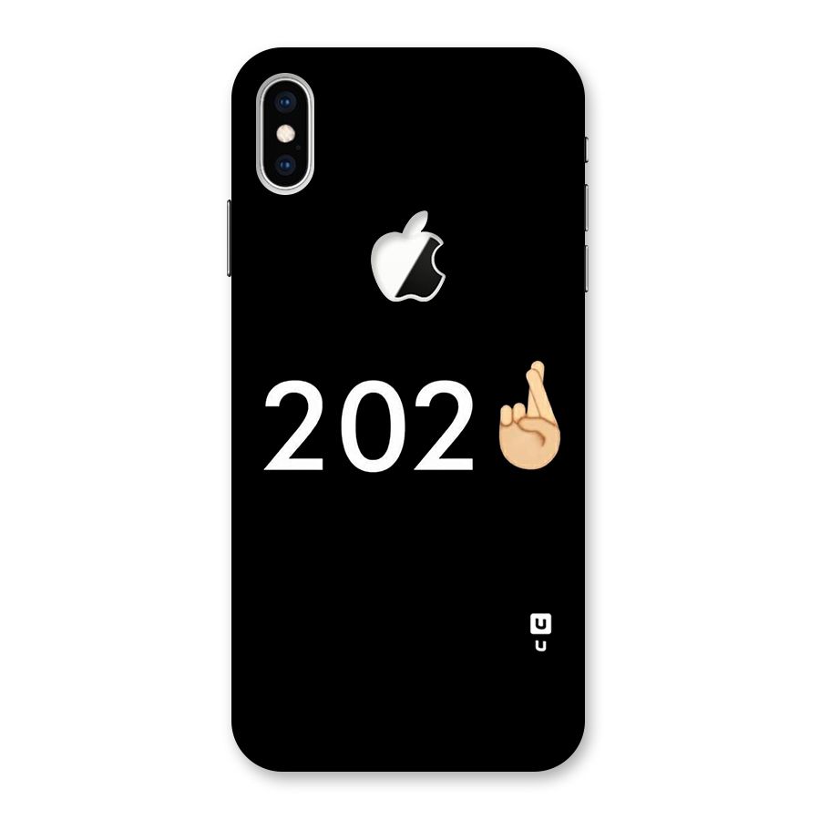 2021 Fingers Crossed Back Case for iPhone XS Max Apple Cut