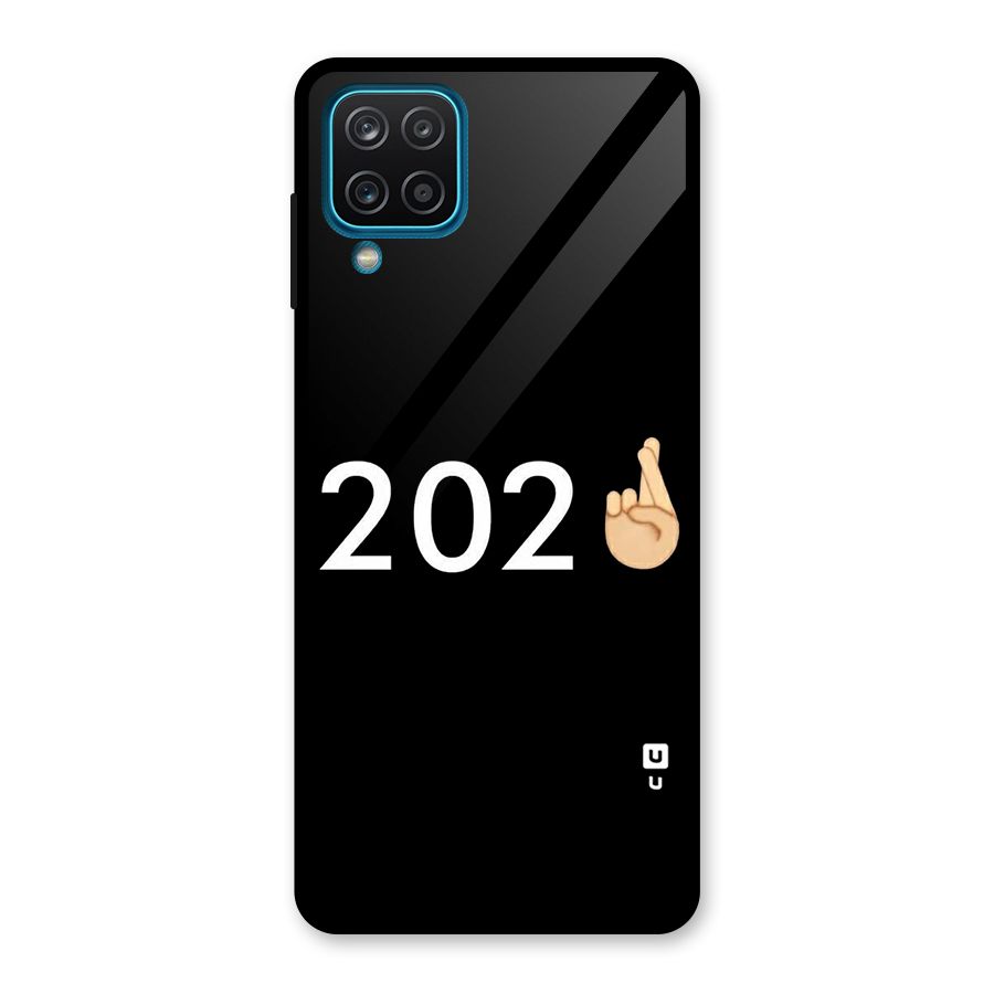 2021 Fingers Crossed Glass Back Case for Galaxy A12