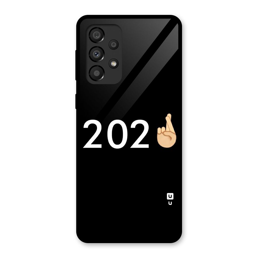 2021 Fingers Crossed Glass Back Case for Galaxy A33 5G