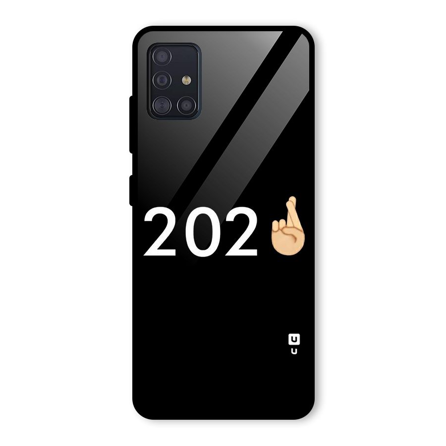 2021 Fingers Crossed Glass Back Case for Galaxy A51