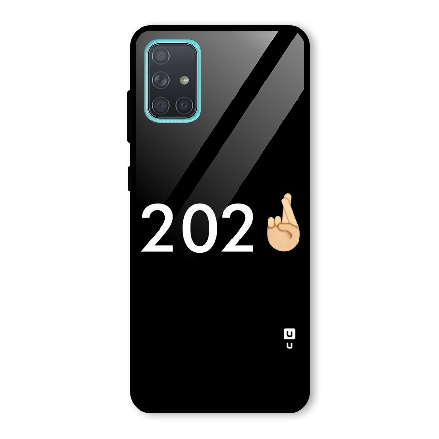 2021 Fingers Crossed Glass Back Case for Galaxy A71