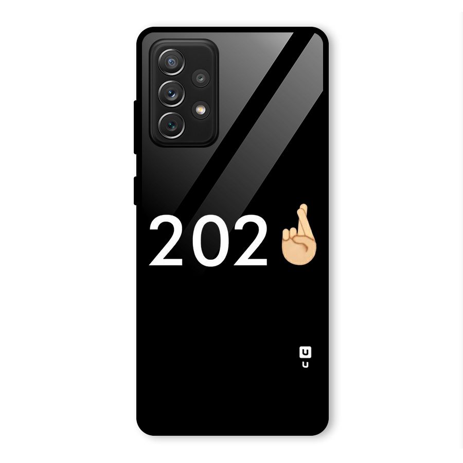 2021 Fingers Crossed Glass Back Case for Galaxy A72