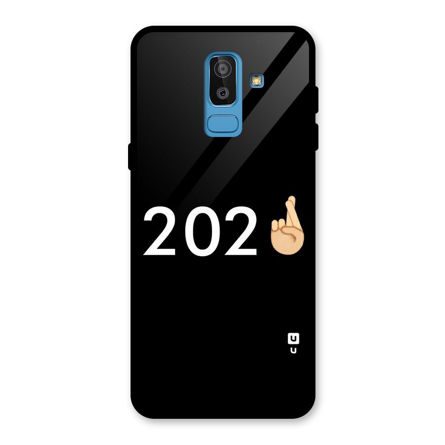 2021 Fingers Crossed Glass Back Case for Galaxy J8