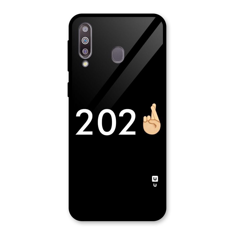 2021 Fingers Crossed Glass Back Case for Galaxy M30