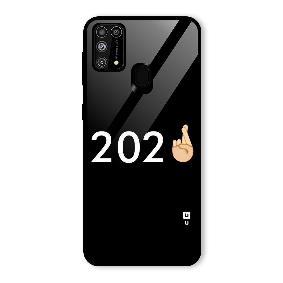 2021 Fingers Crossed Glass Back Case for Galaxy M31