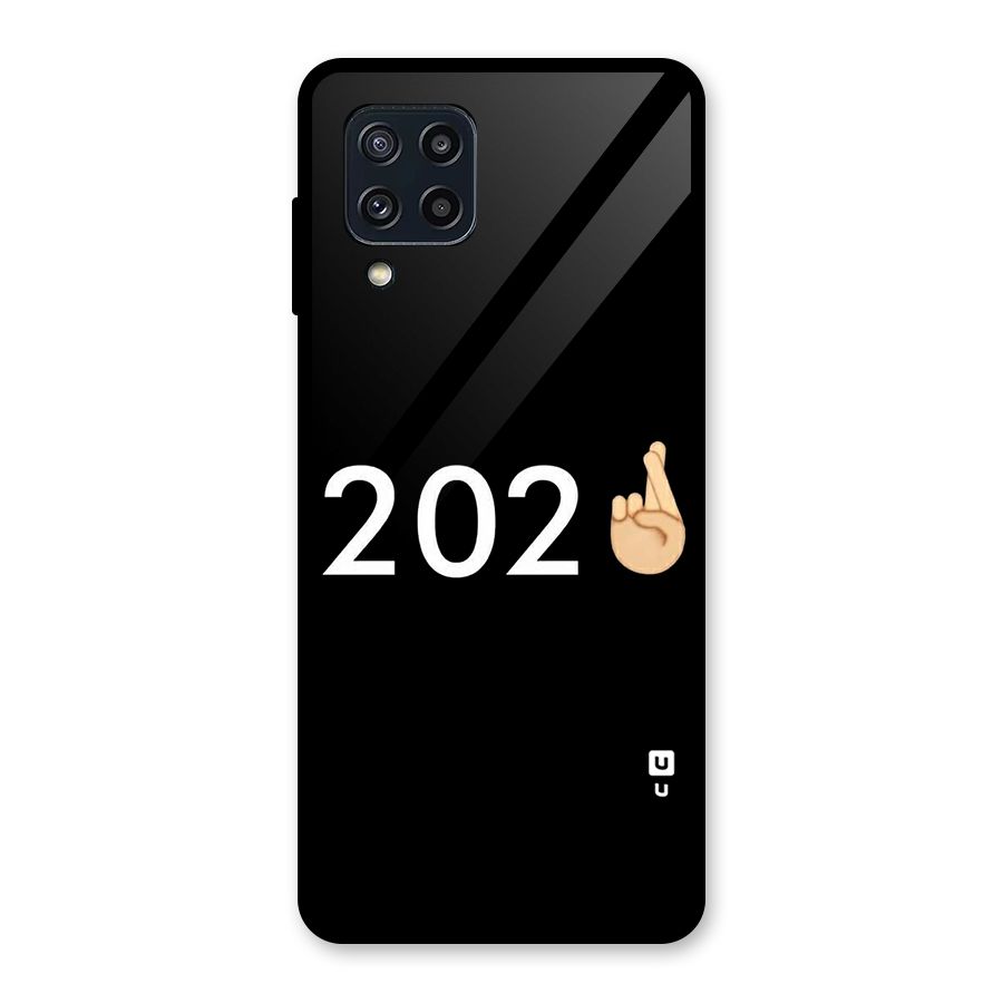 2021 Fingers Crossed Glass Back Case for Galaxy M32