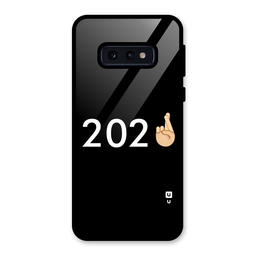 2021 Fingers Crossed Glass Back Case for Galaxy S10e