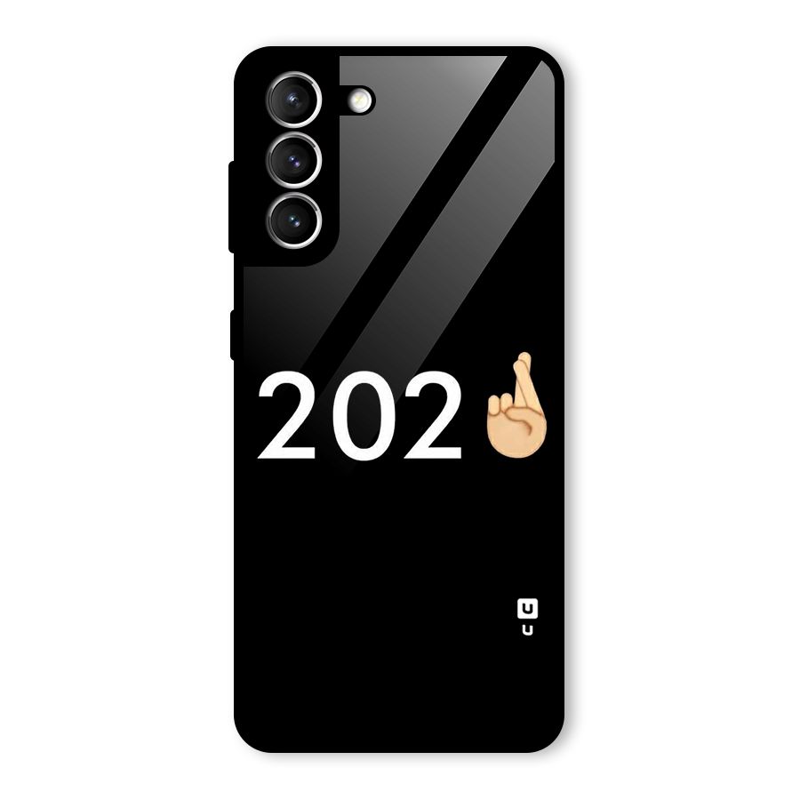 2021 Fingers Crossed Glass Back Case for Galaxy S21 5G