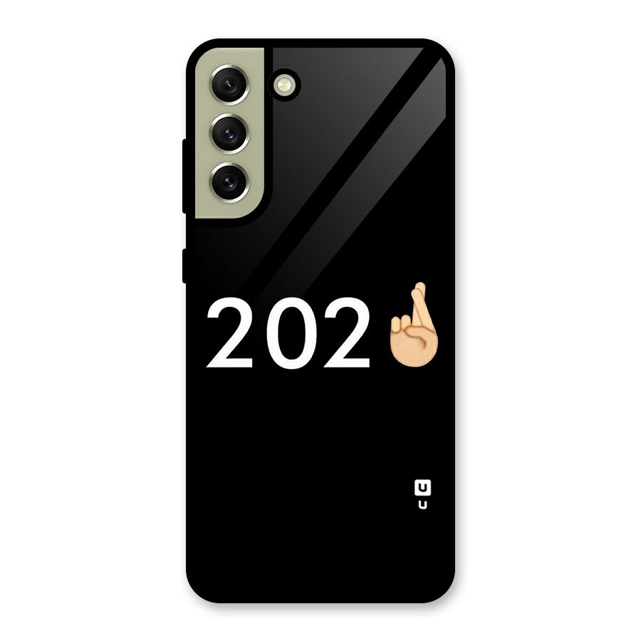 2021 Fingers Crossed Glass Back Case for Galaxy S21 FE 5G