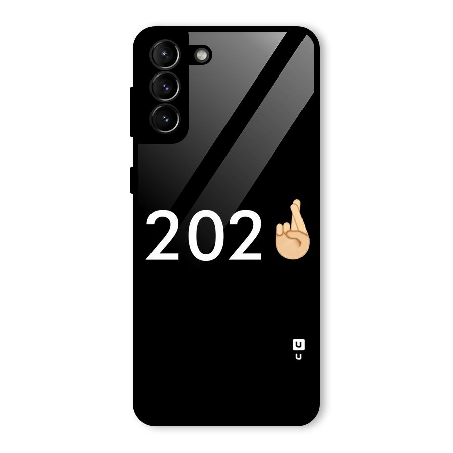 2021 Fingers Crossed Glass Back Case for Galaxy S21 Plus