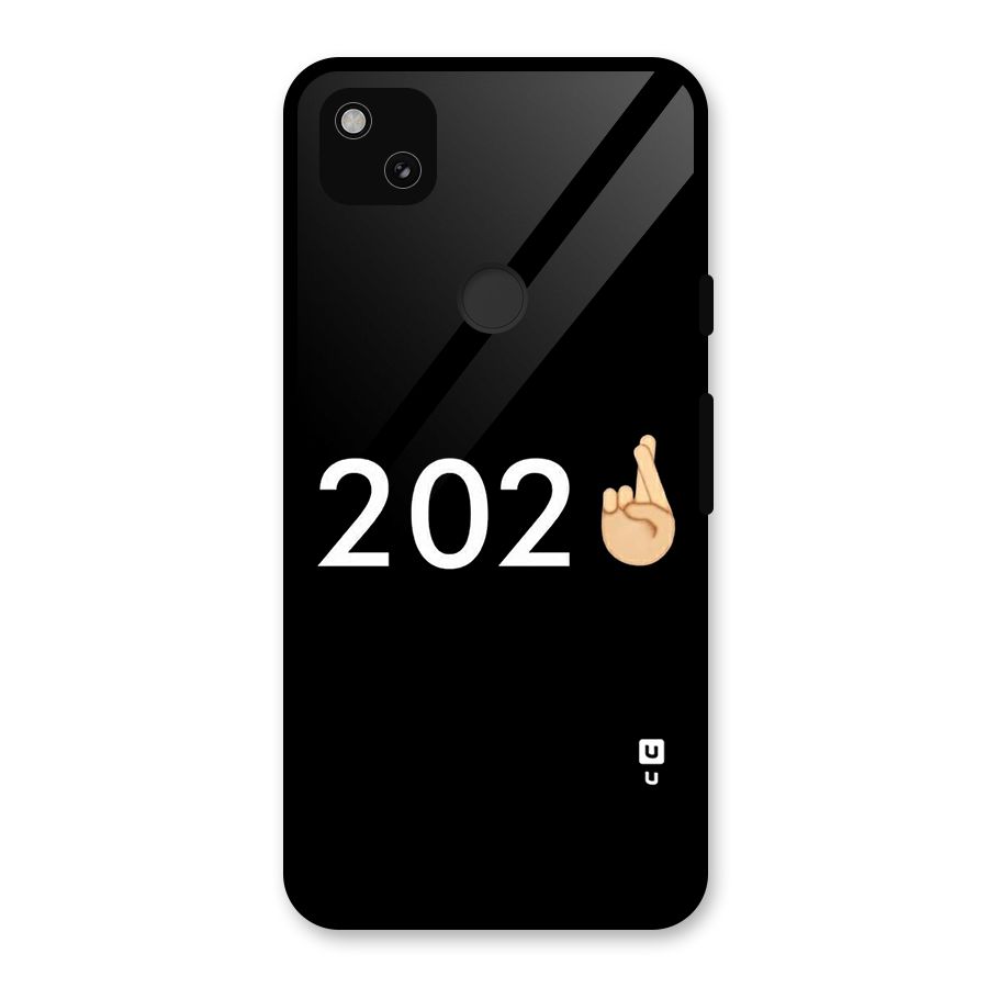 2021 Fingers Crossed Glass Back Case for Google Pixel 4a