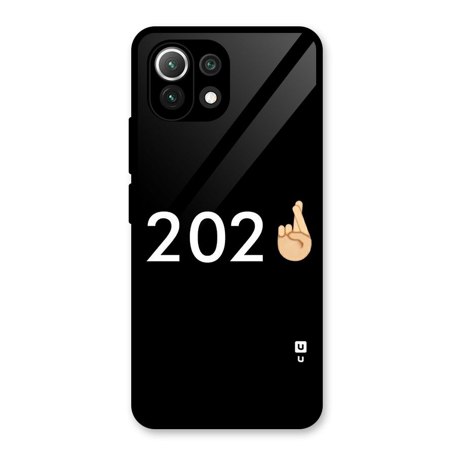 2021 Fingers Crossed Glass Back Case for Mi 11 Lite NE 5G