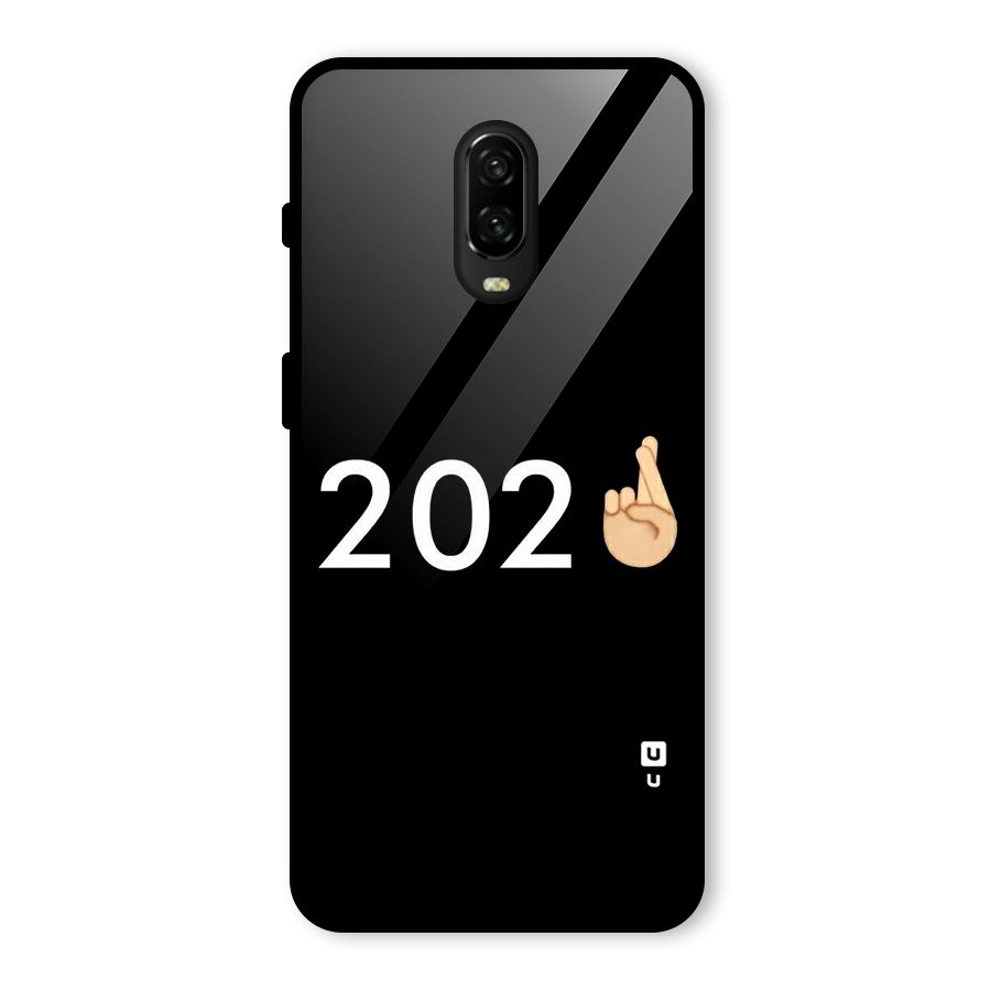 2021 Fingers Crossed Glass Back Case for OnePlus 6T