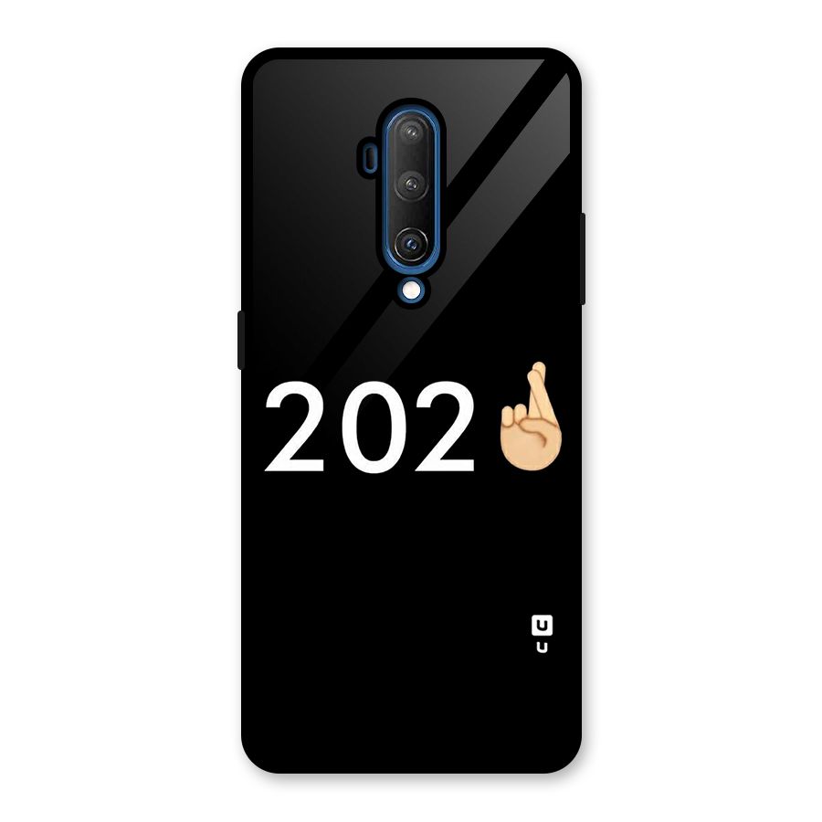 2021 Fingers Crossed Glass Back Case for OnePlus 7T Pro