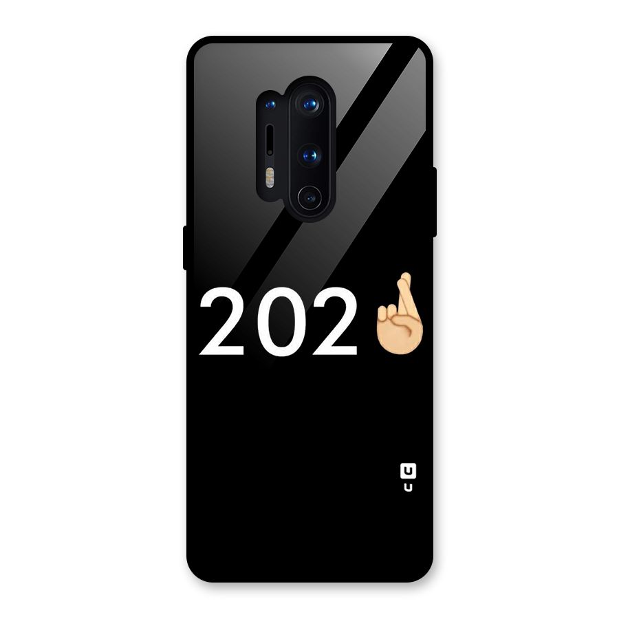 2021 Fingers Crossed Glass Back Case for OnePlus 8 Pro
