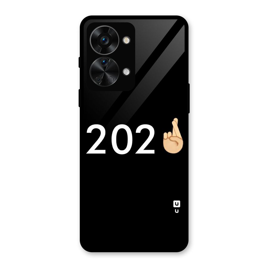 2021 Fingers Crossed Glass Back Case for OnePlus Nord 2T