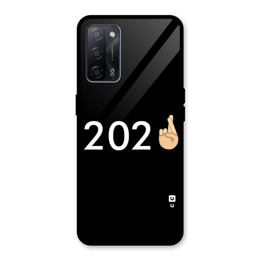 2021 Fingers Crossed Glass Back Case for Oppo A53s 5G