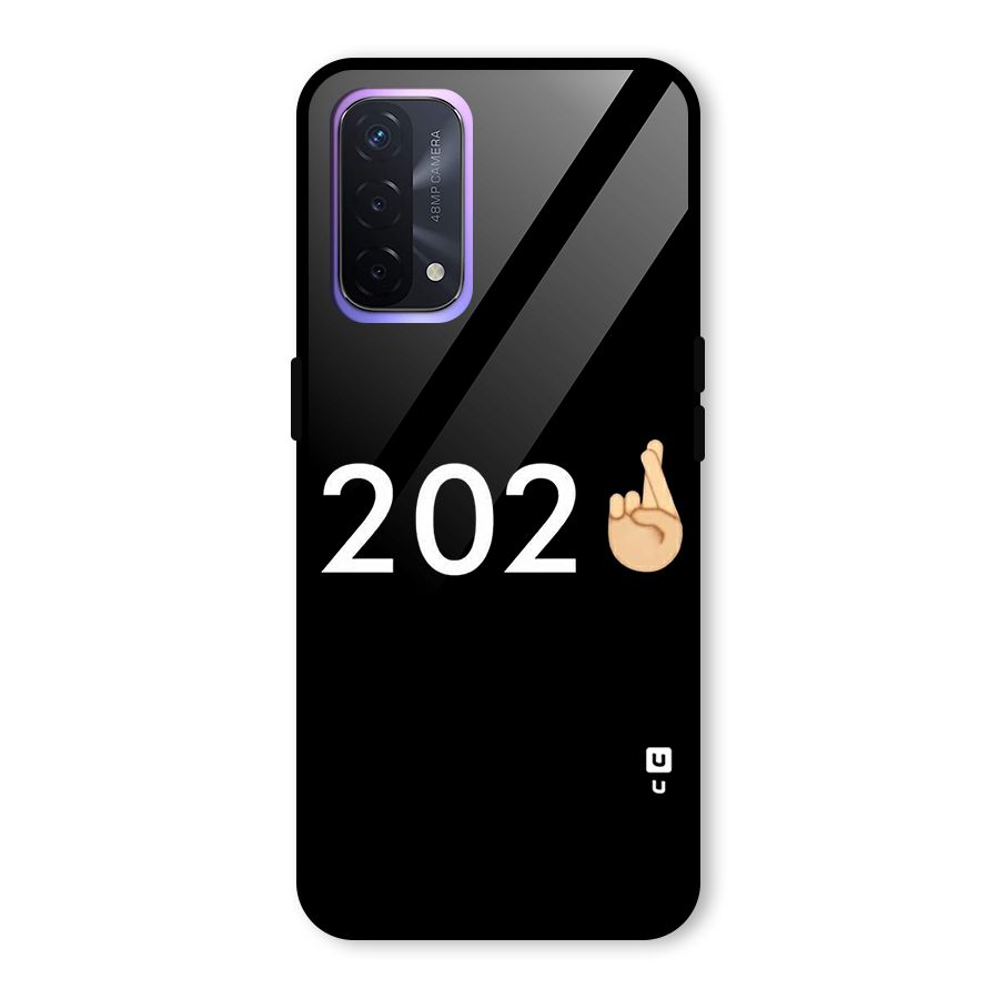 2021 Fingers Crossed Glass Back Case for Oppo A74 5G