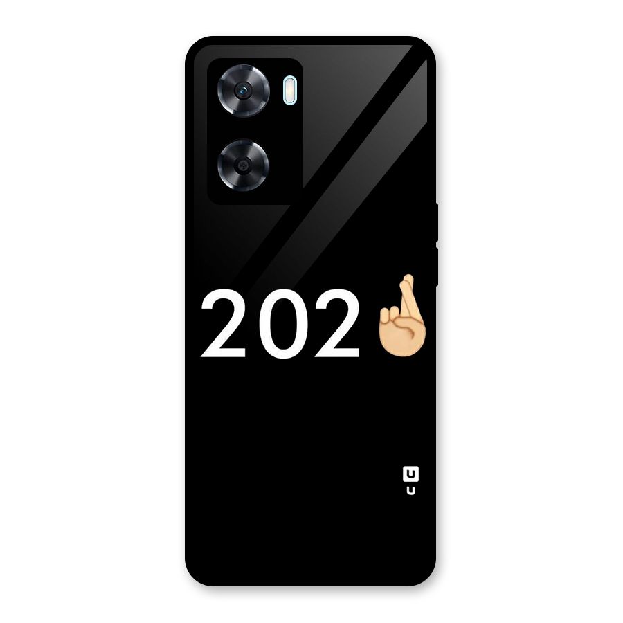 2021 Fingers Crossed Glass Back Case for Oppo A77