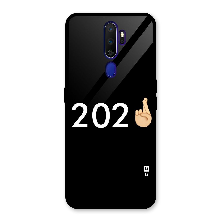 2021 Fingers Crossed Glass Back Case for Oppo A9 (2020)