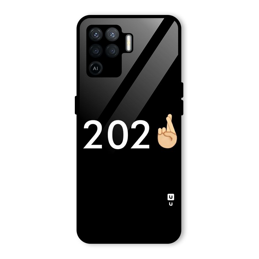 2021 Fingers Crossed Glass Back Case for Oppo F19 Pro