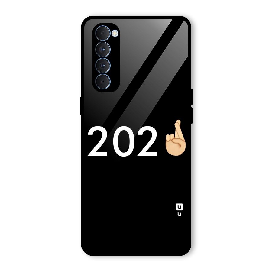 2021 Fingers Crossed Glass Back Case for Oppo Reno4 Pro